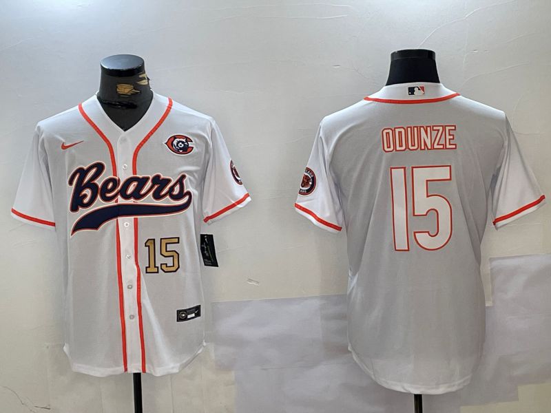 Men Chicago Bears #15 Odunze White Joint Name 2024 Nike Limited NFL Jersey style 2->indianapolis colts->NFL Jersey